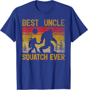 Best Uncle Squatch Ever Sasquatch Bigfoot Father's Day T-Shirt - T-Shirt | Royal