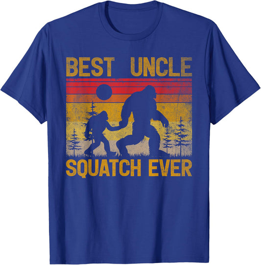 Best Uncle Squatch Ever Sasquatch Bigfoot Father's Day T-Shirt - T-Shirt | Royal