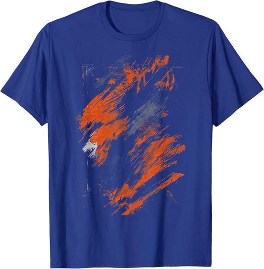 Orange and Black Dynamic Splatter T-Shirt - T-Shirt | Royal