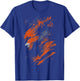 Orange and Black Dynamic Splatter T-Shirt - T-Shirt | Royal