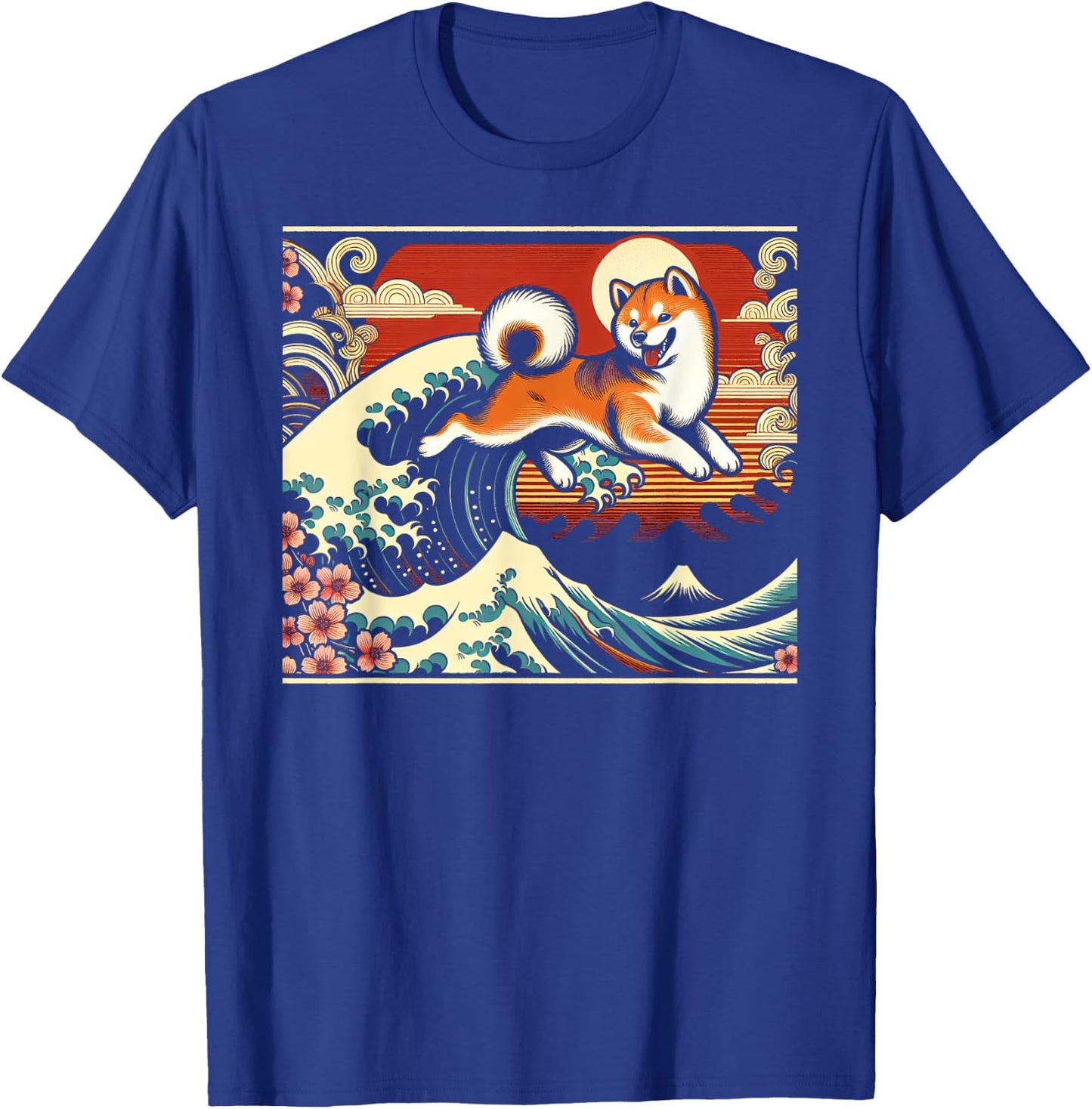 Shiba Inu Japanese Art Graphic Design T-Shirt - T-Shirt | Royal