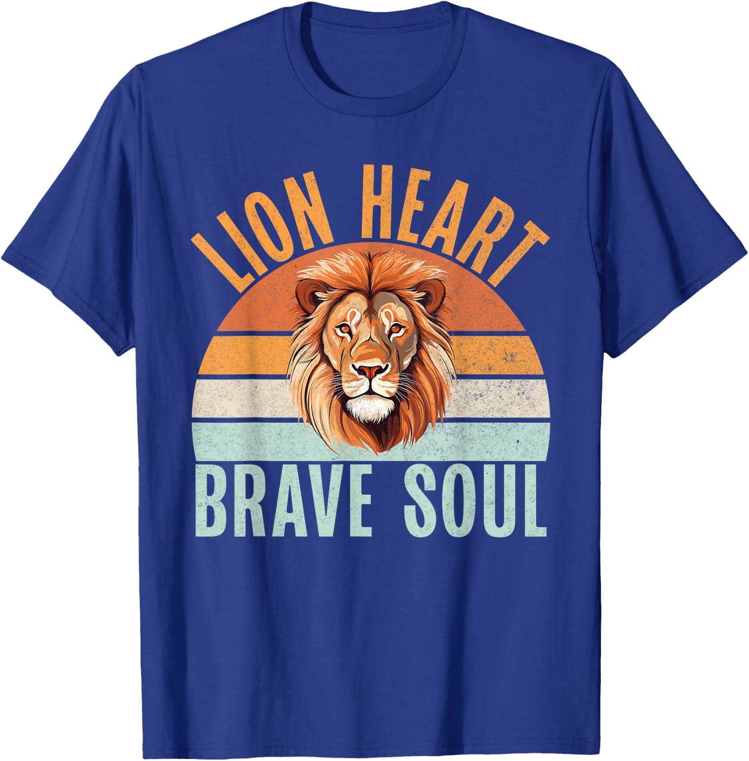Lion Heart Brave Soul Lion T-Shirt - T-Shirt | Royal