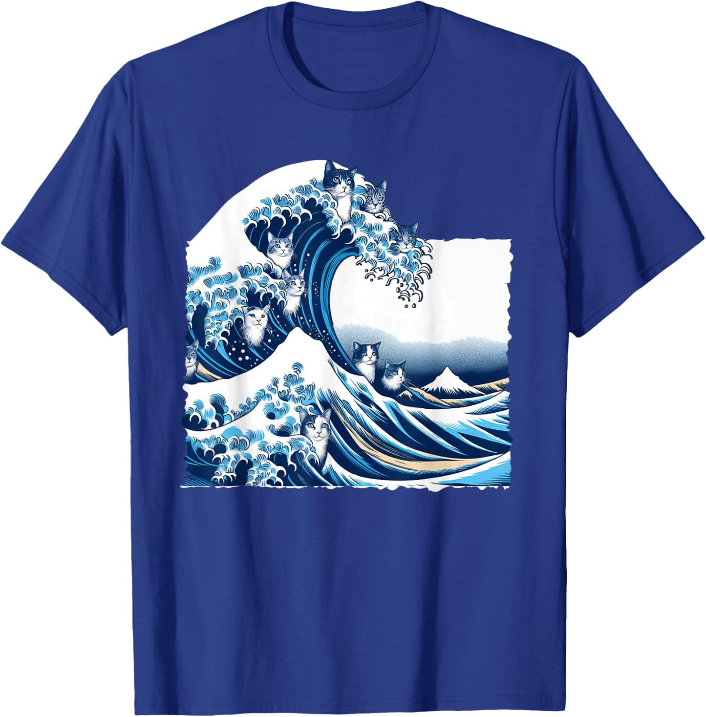 Blue Cats Wave For Kamala Funny Cat Owners Kamala Harris Men Women T-Shirt - T-Shirt | Royal