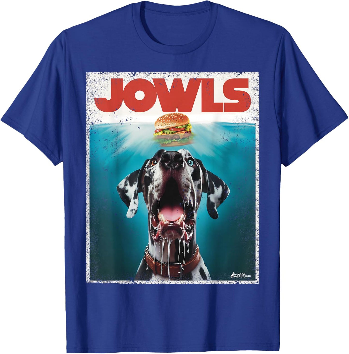 Great Dane Jowls, Paws Harlequin, Blue Eye, Dog Mom, Dog Dad Men Women Kids T-Shirt - T-Shirt | Royal