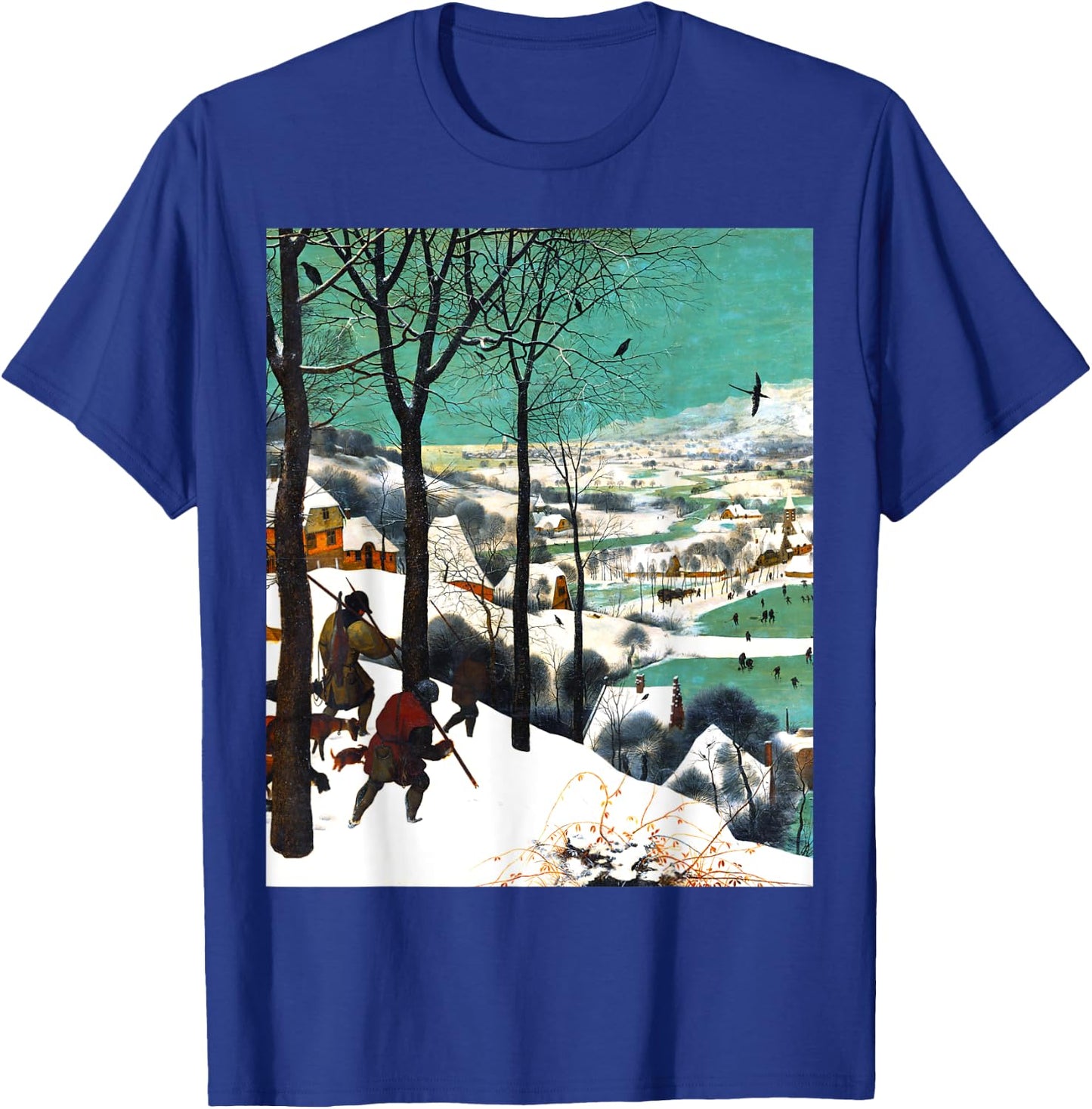 Hunters in the Snow Pieter Bruegel the Elder Renaissance Art T-Shirt - T-Shirt | Royal