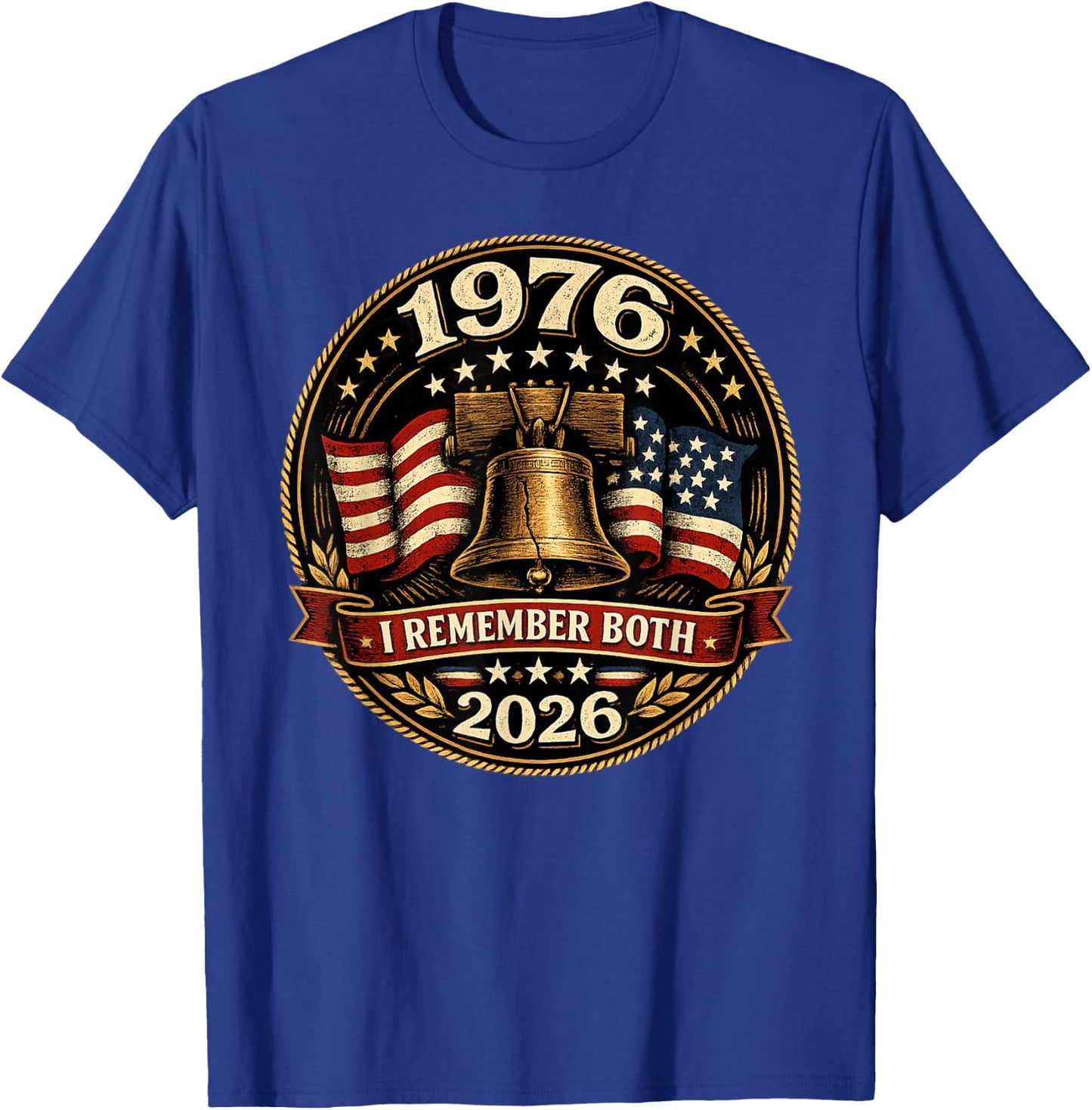 1976 to 2026 I Remember Both T-Shirt - T-Shirt | Royal