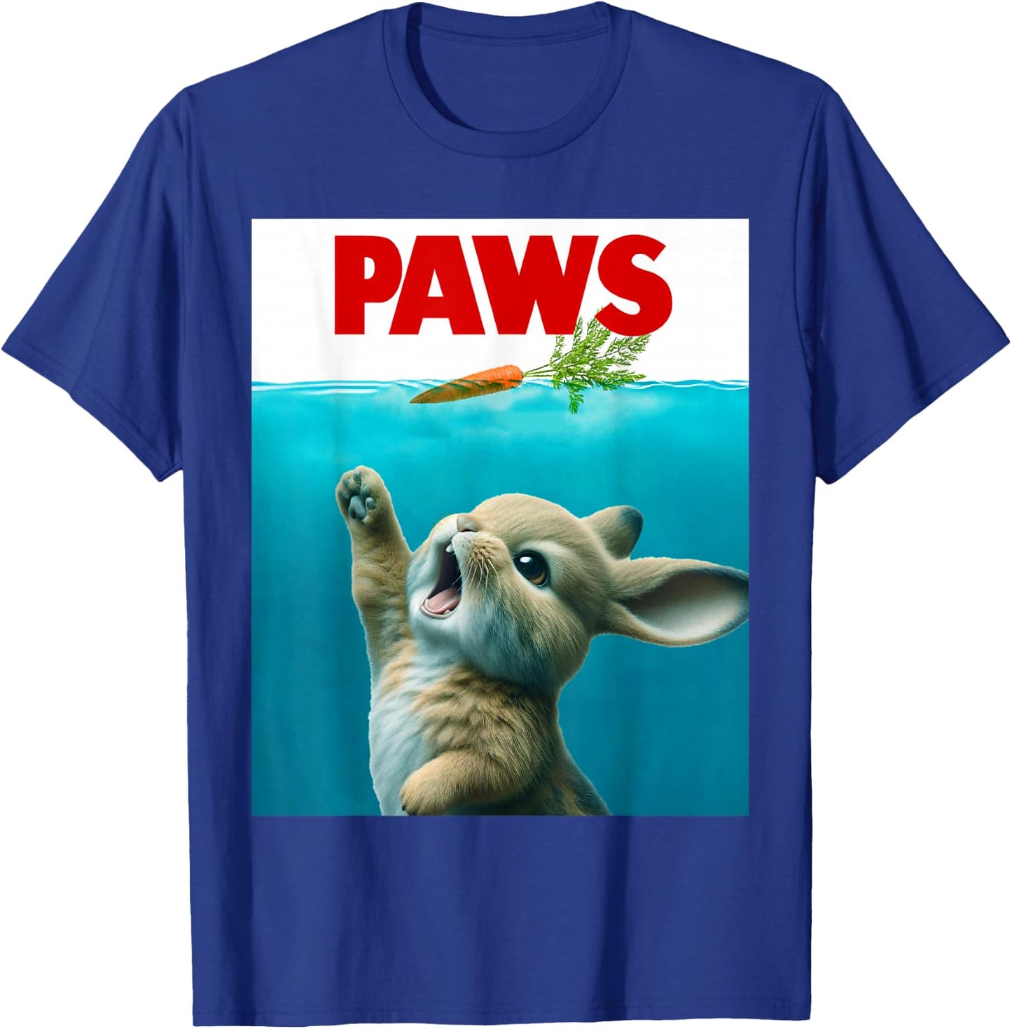Paws Cute Bunny T-Shirt - T-Shirt | Royal