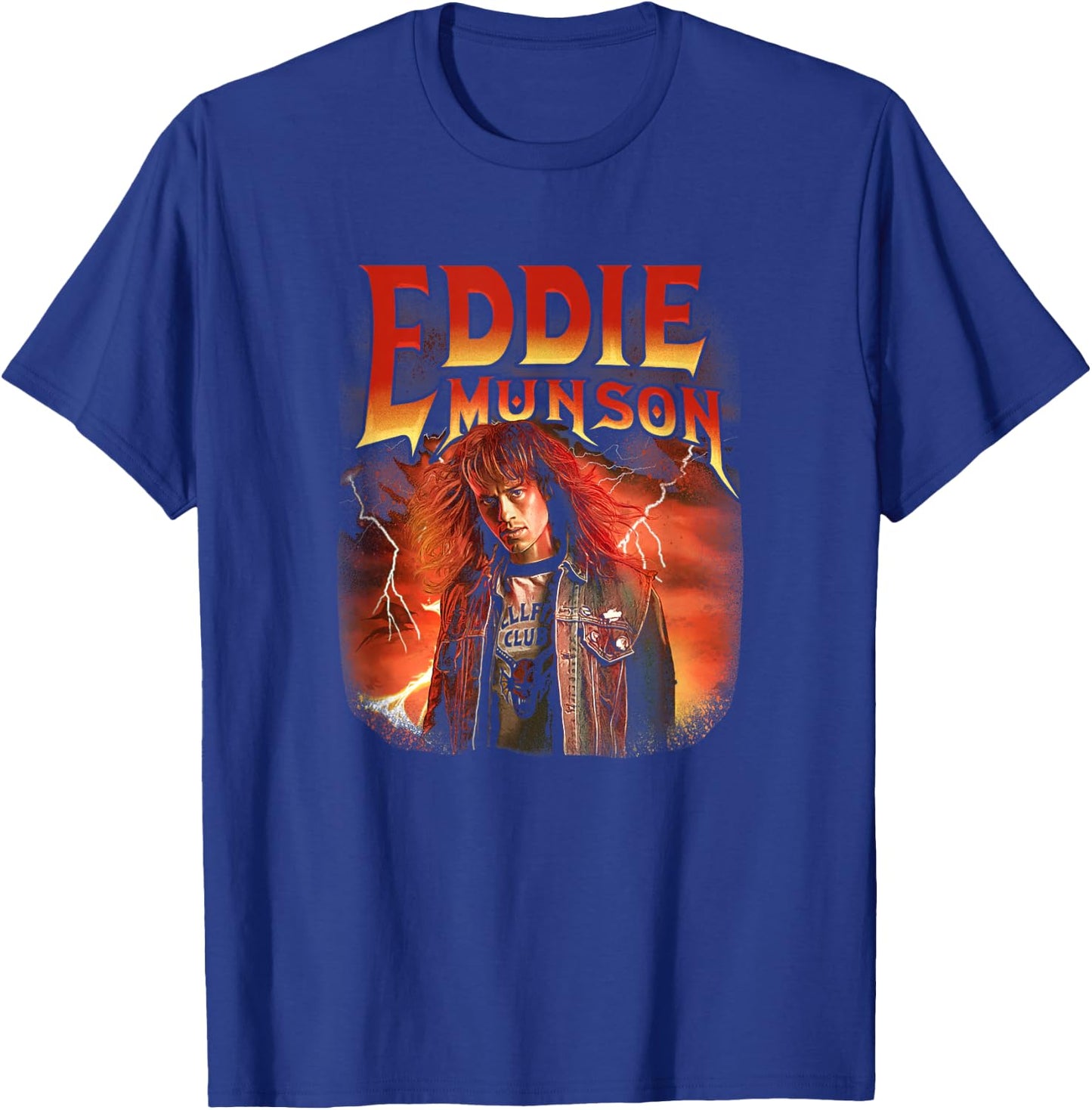 Stranger Things 4 Eddie Munson Portrait T-Shirt - T-Shirt | Royal