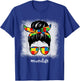 Building Bricks Mom Messy Bun Mom Life Block Builder T-Shirt - T-Shirt | Royal