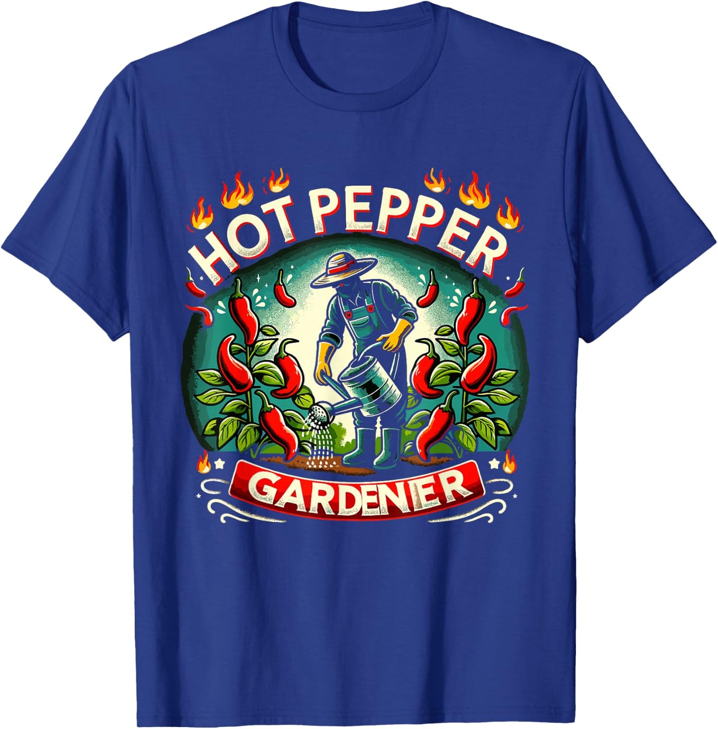 Spicy Food Lover Chili Peppers Chef Spice Scoville Scale T-Shirt - T-Shirt | Royal