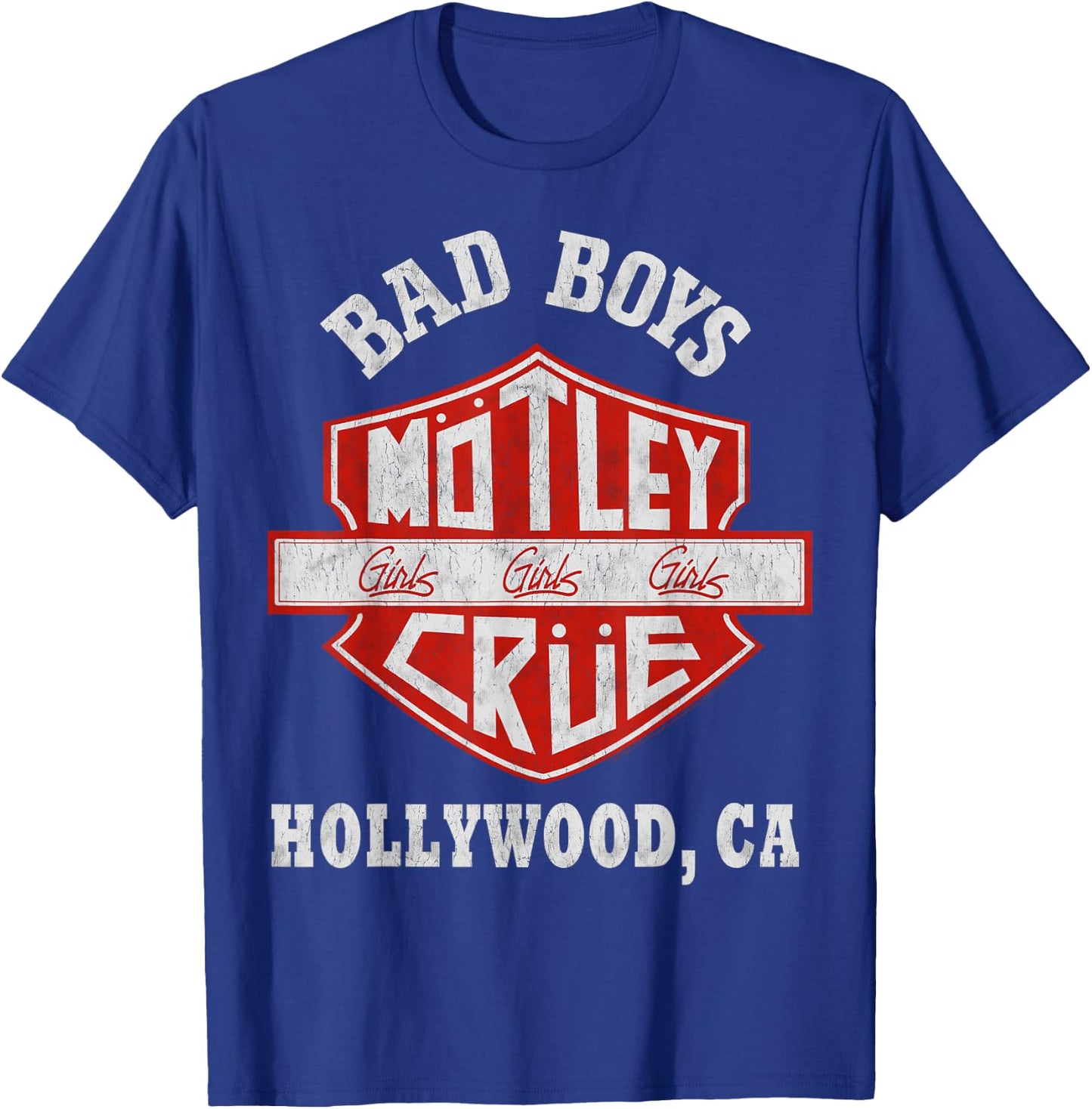 Mötley Crüe – Bad Boys Shield T-Shirt - T-Shirt | Royal