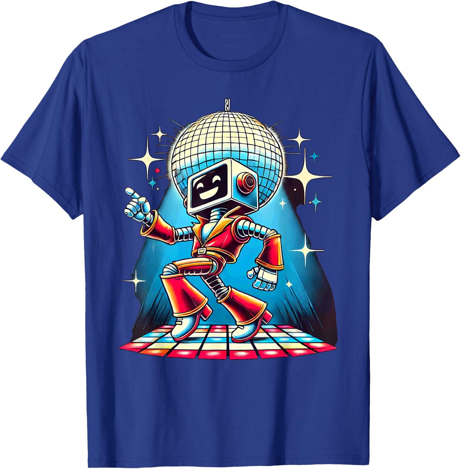 Aesthetic Robot Disco T-Shirt - T-Shirt | Royal