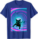 Trippy Glitch Weirdcore Cat Vortex Surfing Vaporwave Women T-Shirt - T-Shirt | Royal