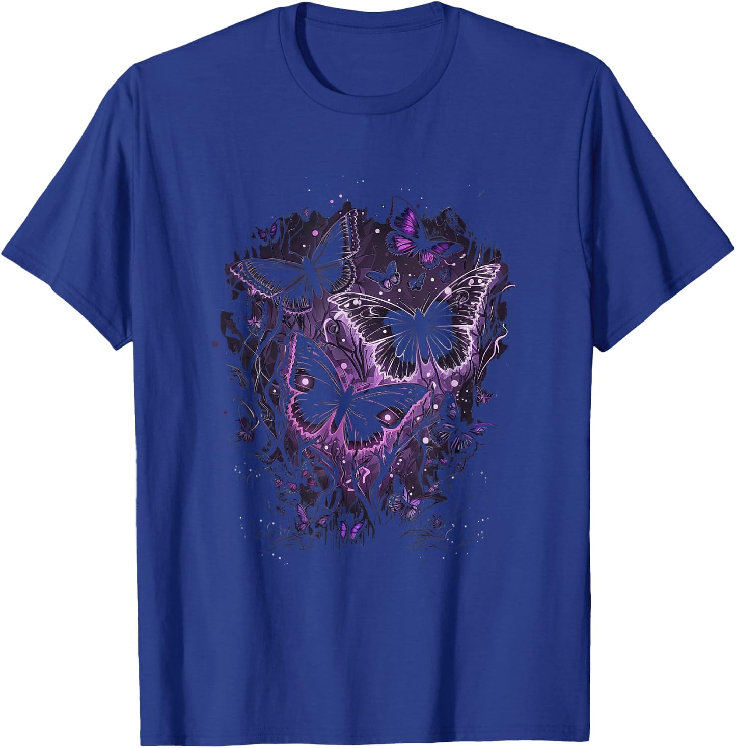 Butterfly Aesthetic Pink and Lila Butterflies Nature T-Shirt - T-Shirt | Royal