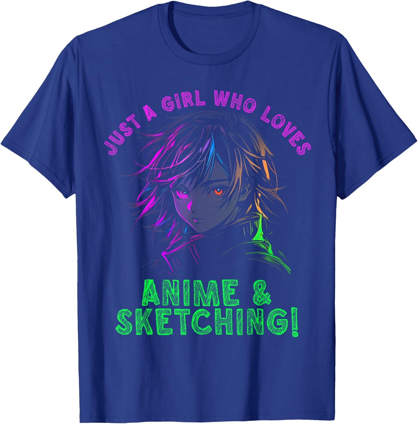 Just a girl who loves Anime and Sketching Manga Anime Lover T-Shirt - T-Shirt | Royal