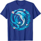 Cute Dolphin Floral T-Shirt - T-Shirt | Royal