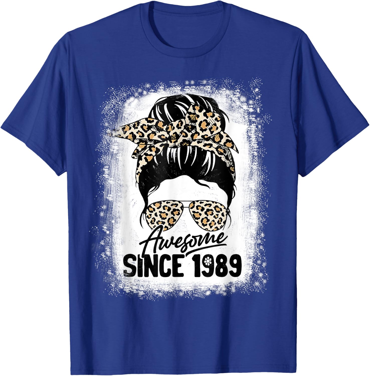 33 Years Old Awesome Since 1989 Leopard 33th Birthday T-Shirt - T-Shirt | Royal