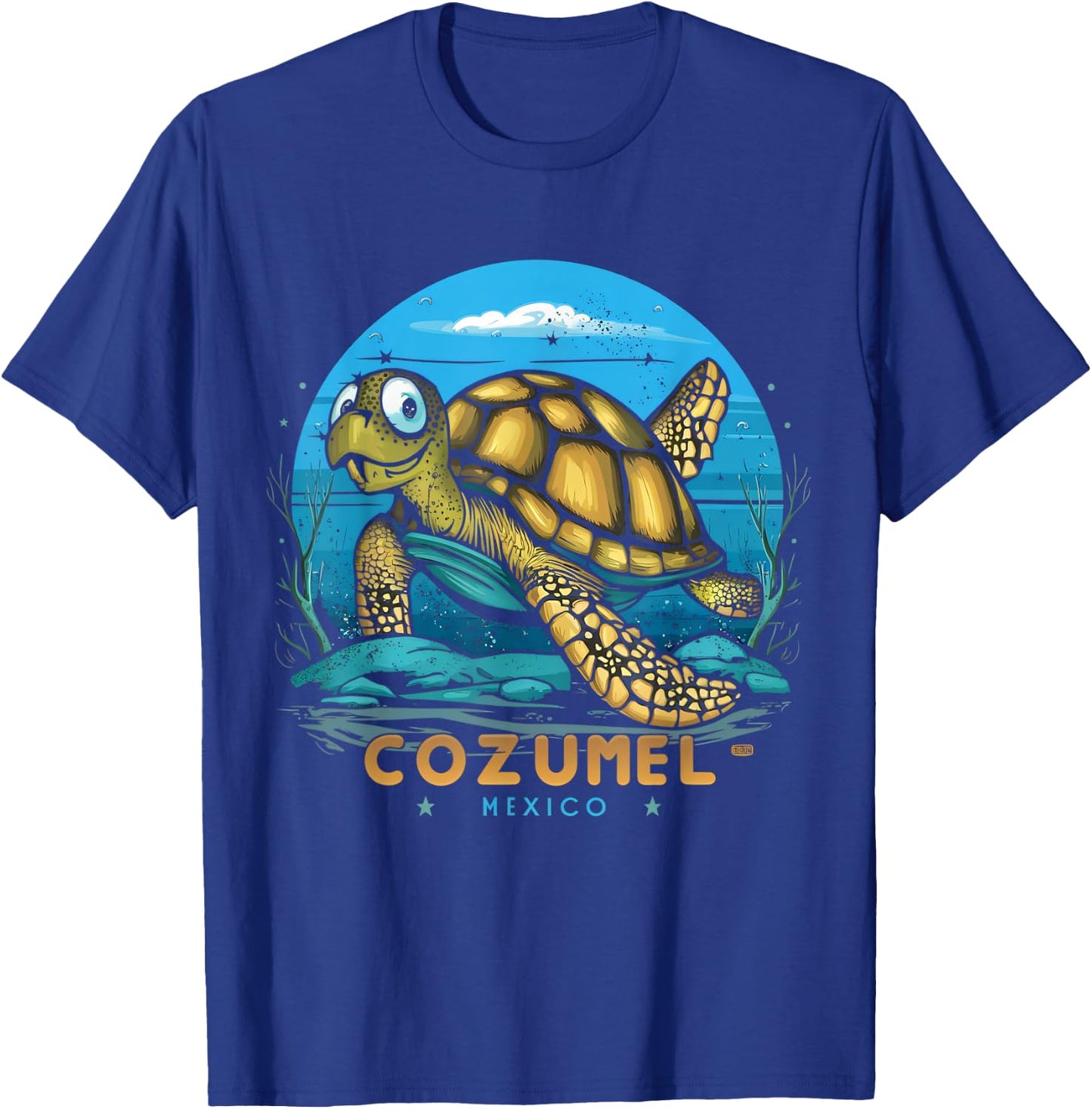 Cozumel, Mexico Sea Turtle T-Shirt - T-Shirt | Royal