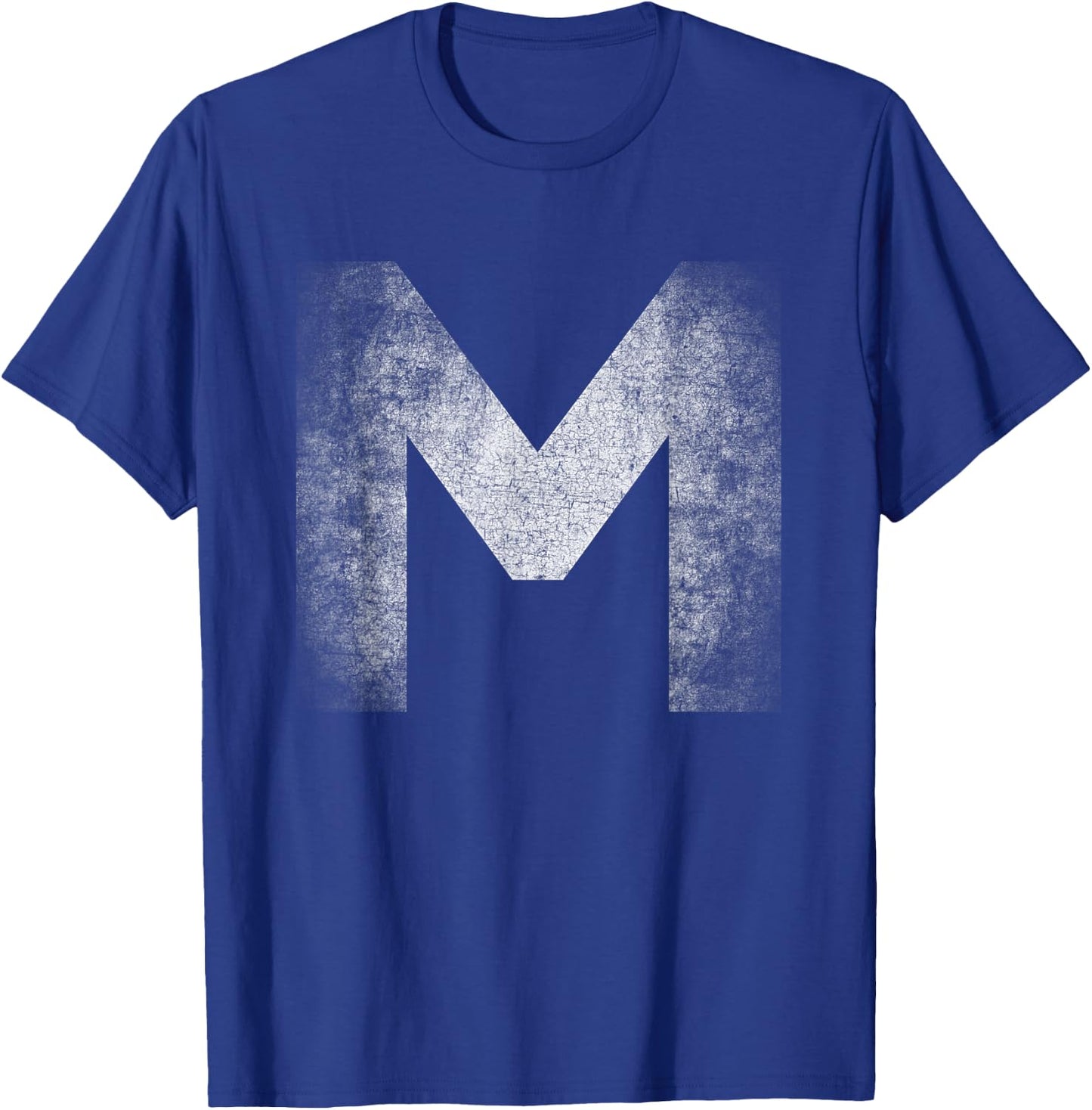 Letter M Capital Alphabet Monogram - M Initial Name Letter M T-Shirt - T-Shirt | Royal