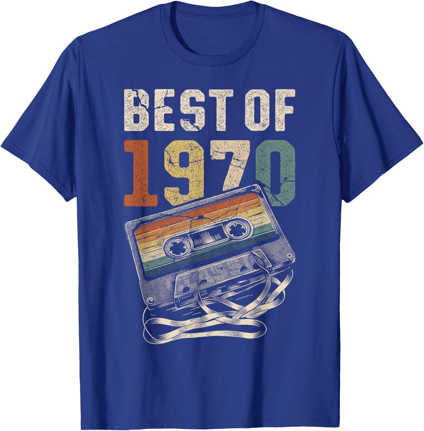 Best of 1970 Cassette 56 Years Music Retro Birthday T-Shirt - T-Shirt | Royal