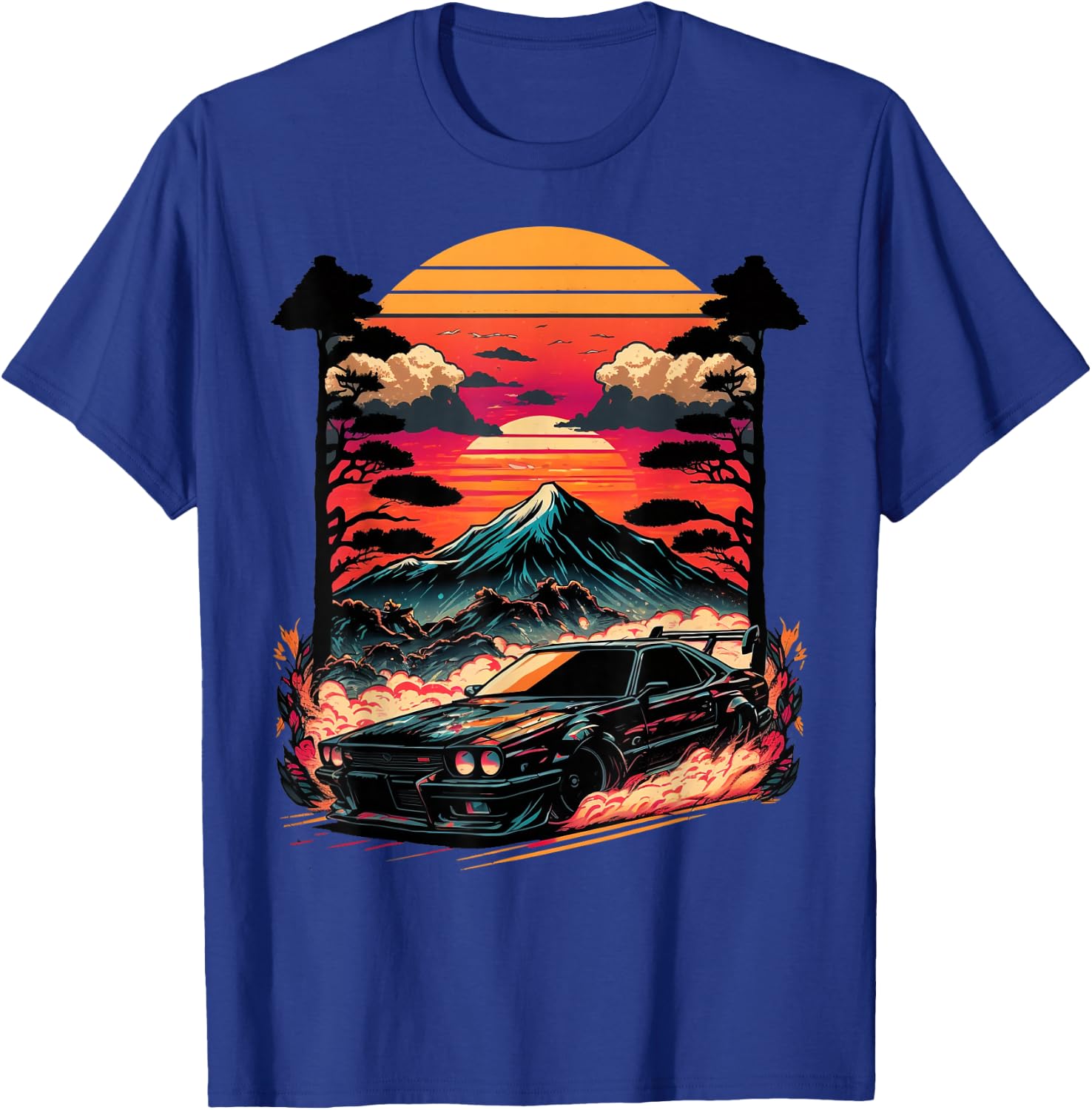 Japanese Car Racing Drifting Lover Racing Cars JDM Legend T-Shirt - T-Shirt | Royal