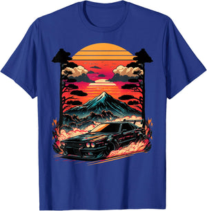 Japanese Car Racing Drifting Lover Racing Cars JDM Legend T-Shirt - T-Shirt | Royal