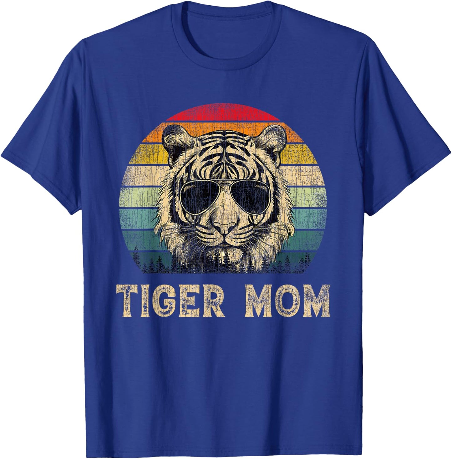 Vintage Tiger Mom Tiger Lovers Mommy Mother's Day T-Shirt - T-Shirt | Royal