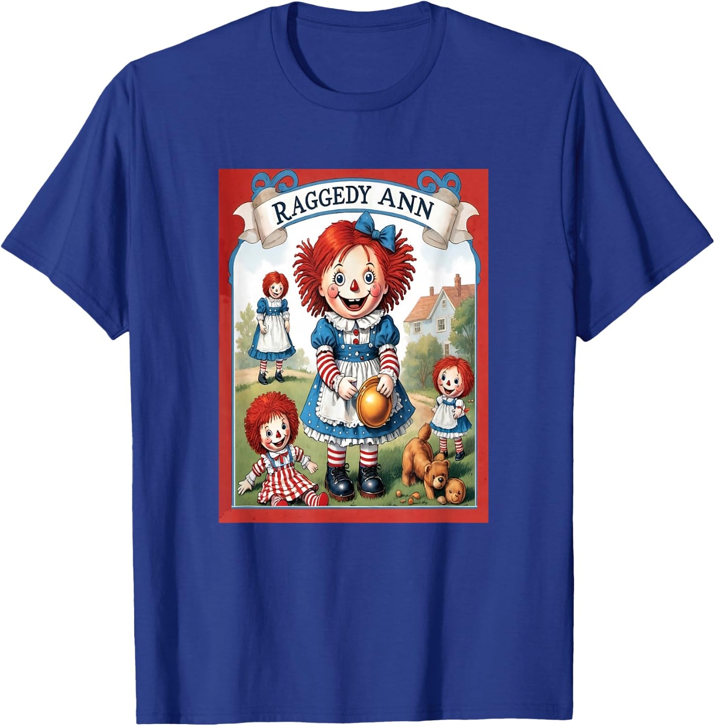 Children's Rag Doll Story Raggedy Ann Stories , Small, Black T-Shirt - T-Shirt | Royal