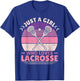 Just A Girl Who Loves Lacrosse Player Lax Lovers Lacrosse T-Shirt - T-Shirt | Royal