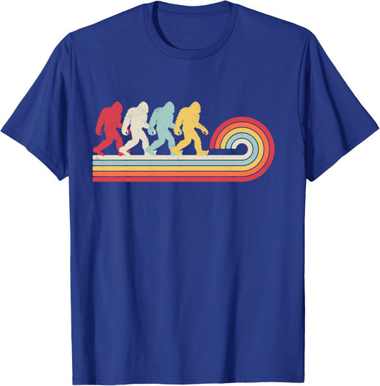 Bigfoot Retro Vintage 70s 80s Sasquatch Lovers Men Women T-Shirt - T-Shirt | Royal