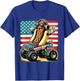 Monster Truck 4th Of July Hotdog Peace Sign American Flag T-Shirt - T-Shirt | Royal