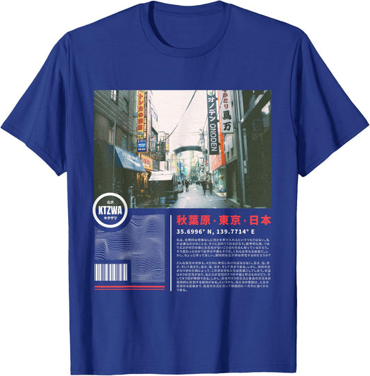 Japanese Tokyo Cyberpunk Art Streetwear Retro T-Shirt - T-Shirt | Royal