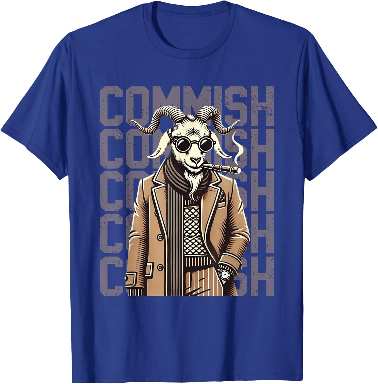 Fantasy Football Commissioner Funny Draft Goat Commish T-Shirt - T-Shirt | Royal