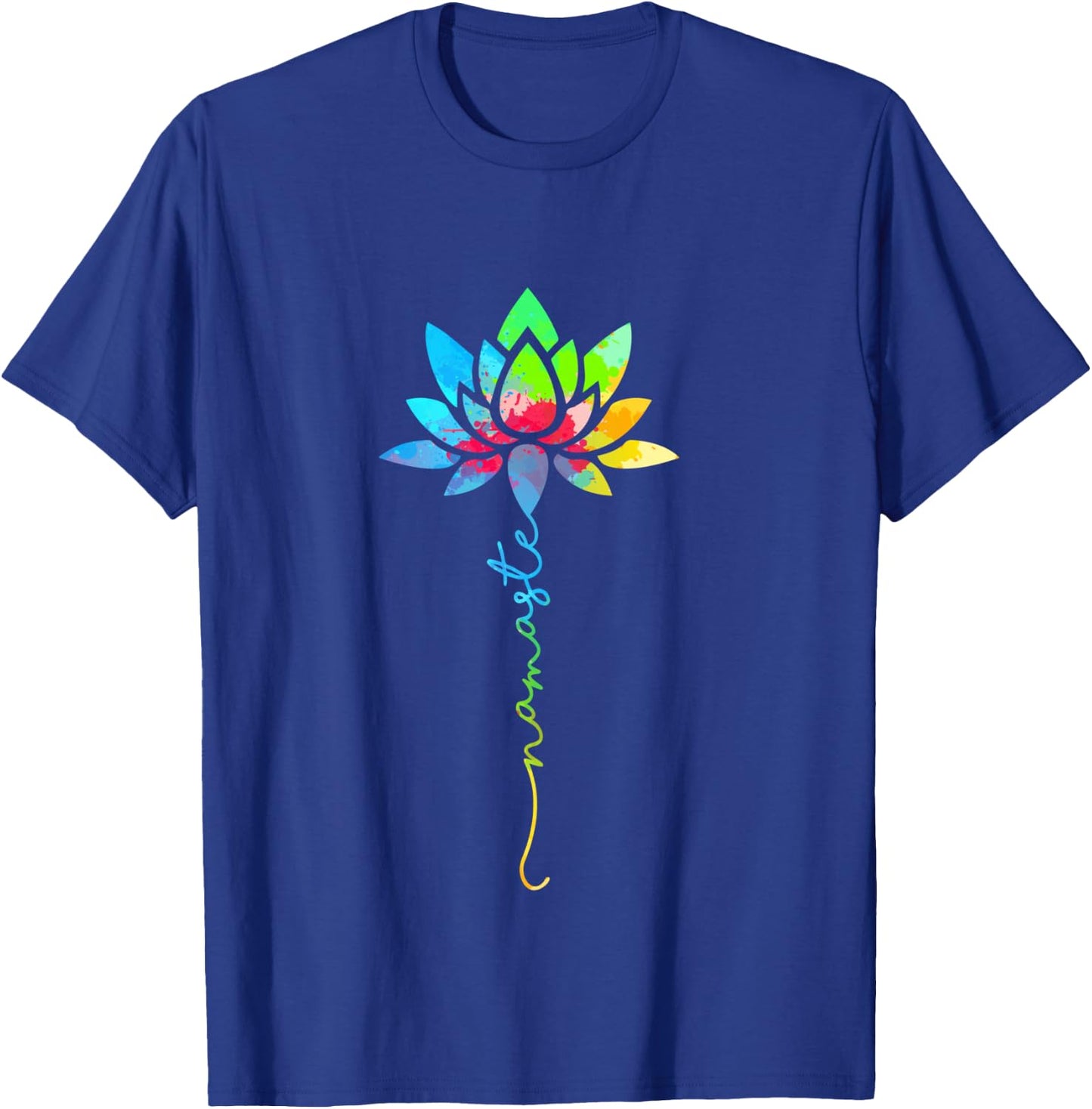 Namaste Rainbow Mandala Lotus Flower Meditation Yoga T-Shirt - T-Shirt | Royal