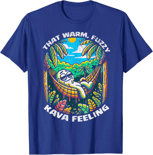 That Warm, Fuzzy Kava Feeling - Funny Kava Enthusiast T-Shirt - T-Shirt | Royal