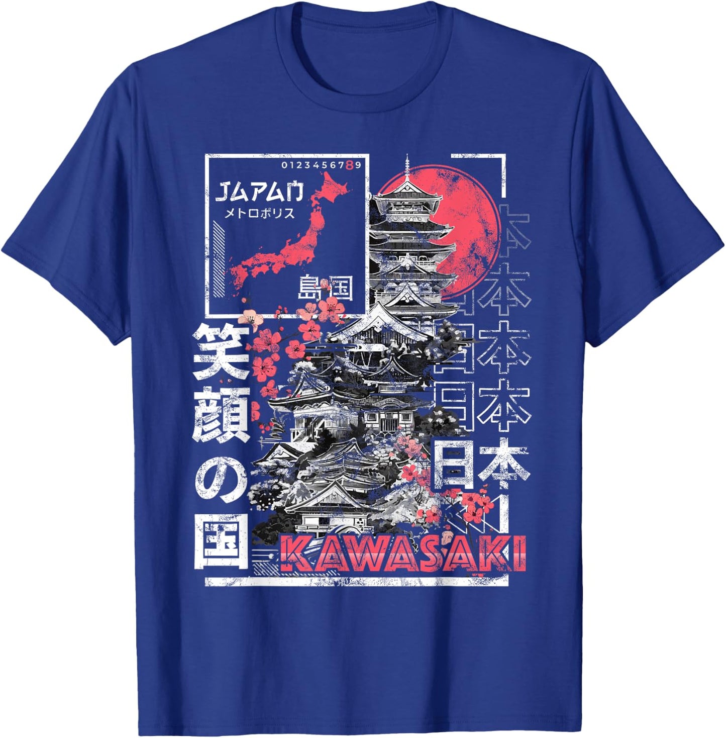 Kawasaki City 90s Retro Japan Aesthetics 80s Kawasaki T-Shirt - T-Shirt | Royal