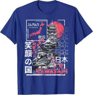 Kawasaki City 90s Retro Japan Aesthetics 80s Kawasaki T-Shirt - T-Shirt | Royal