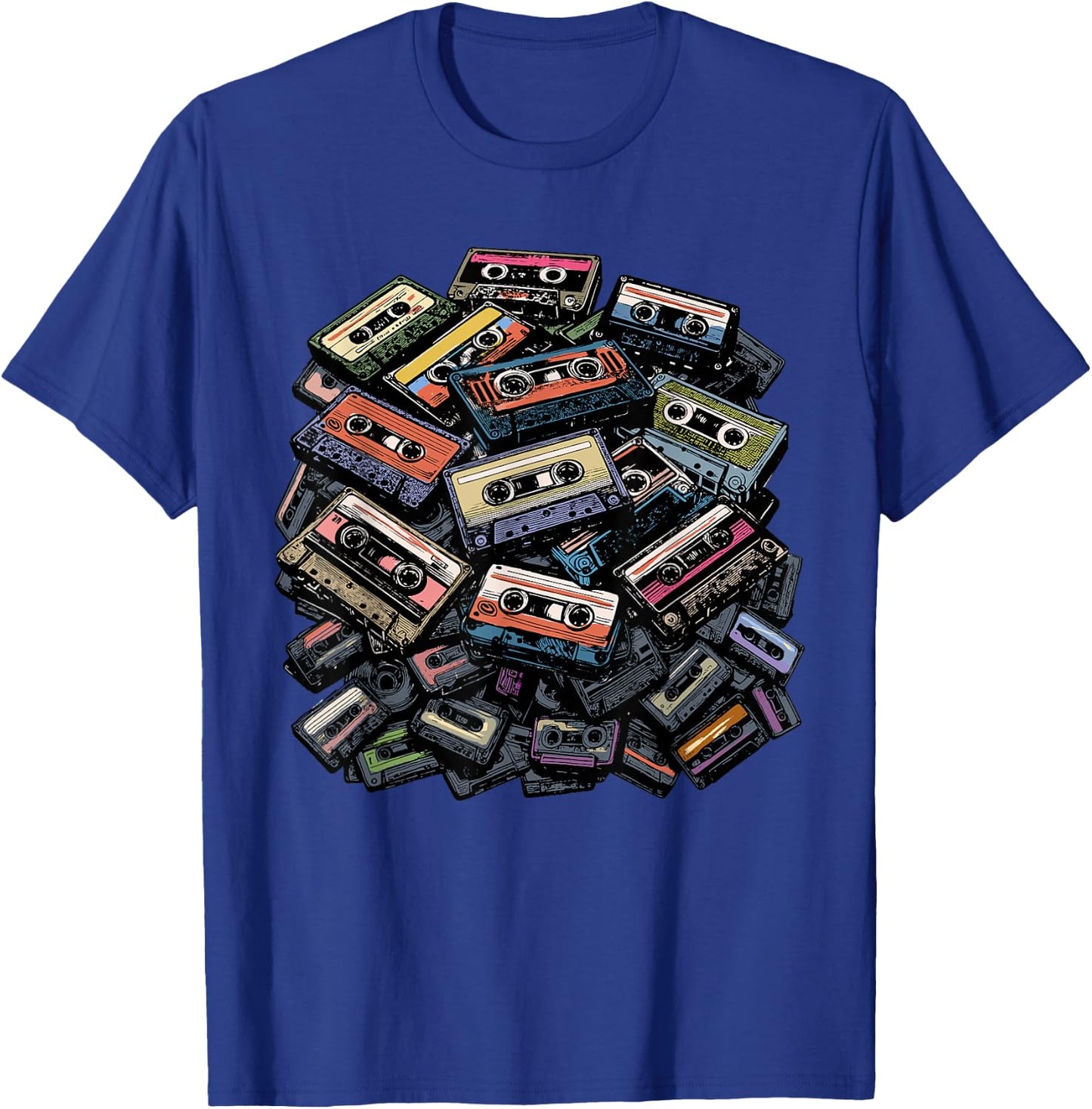 Mixtapes Shirt Vintage Cassette Tapes 1980s Radio Music T-Shirt - T-Shirt | Royal