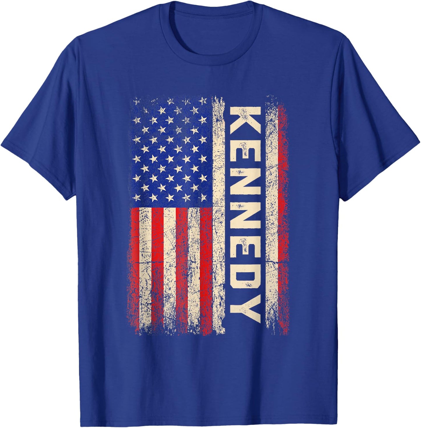 Kennedy Last Name Shirt Kennedy Name American Flag T-Shirt - T-Shirt | Royal