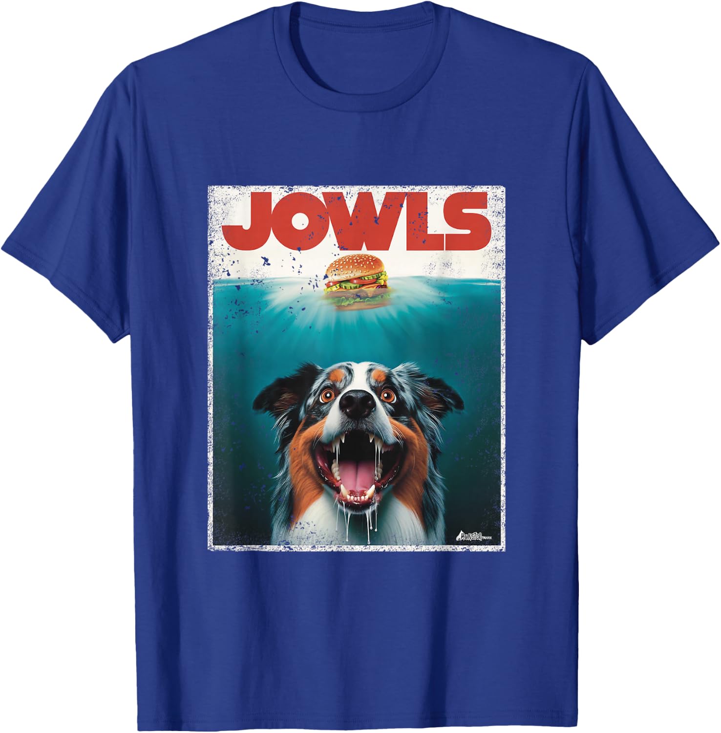 Funny Aussie Jowls Australian Shepherd Fur Baby Mom Dog Dad T-Shirt - T-Shirt | Royal