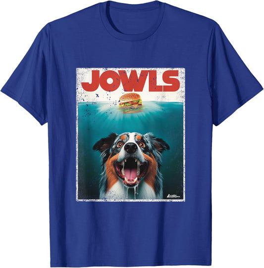 Funny Aussie Jowls Australian Shepherd Fur Baby Mom Dog Dad T-Shirt - T-Shirt | Royal