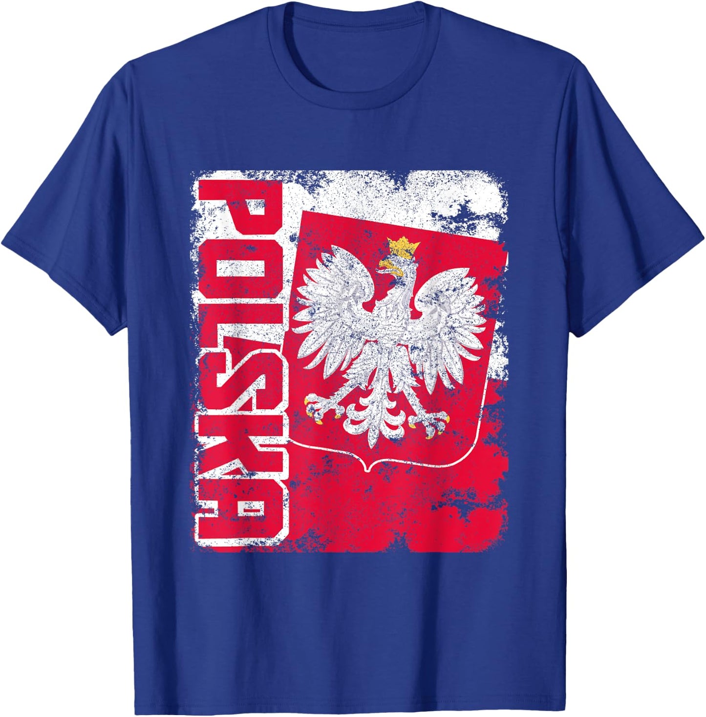 Polska Poland Flag Pride Eagle Polish Roots T-Shirt - T-Shirt | Royal
