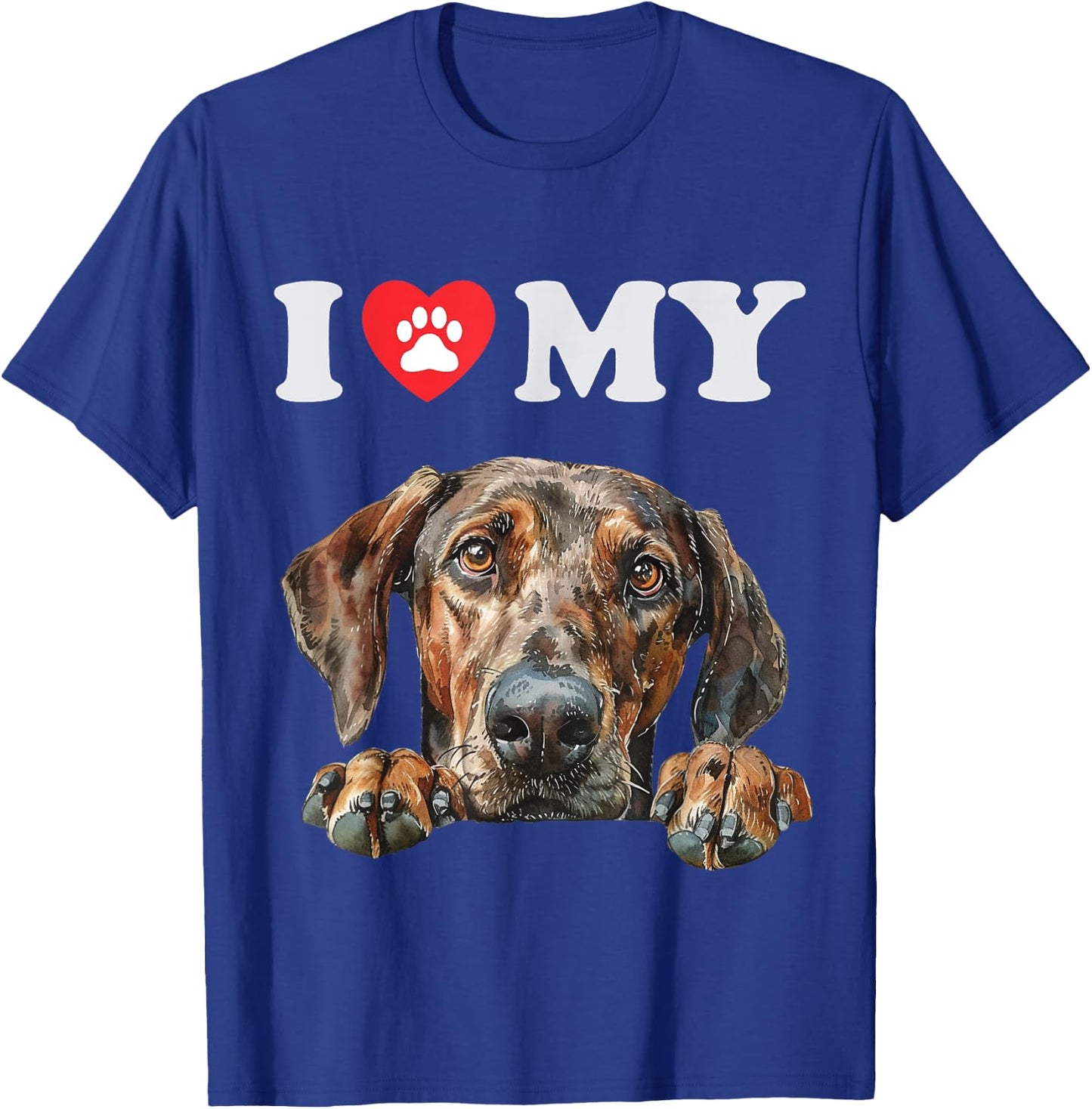 Plott Hound I Heart My Dog Funny Dog Lover Women Kids T-Shirt - T-Shirt | Royal
