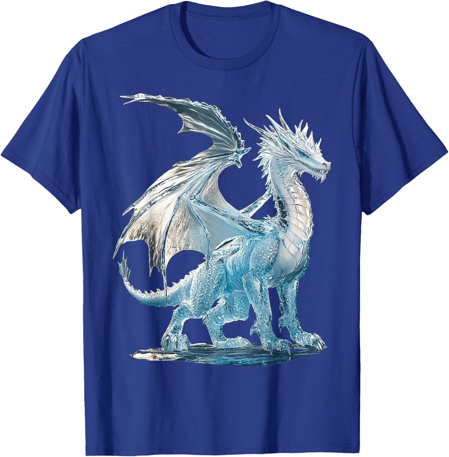 Ice Dragon Motif Mythical Art Ice Dragon T-Shirt - T-Shirt | Royal