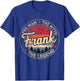 Frank The Man The Myth The Legend Personalized Name T-Shirt - T-Shirt | Royal