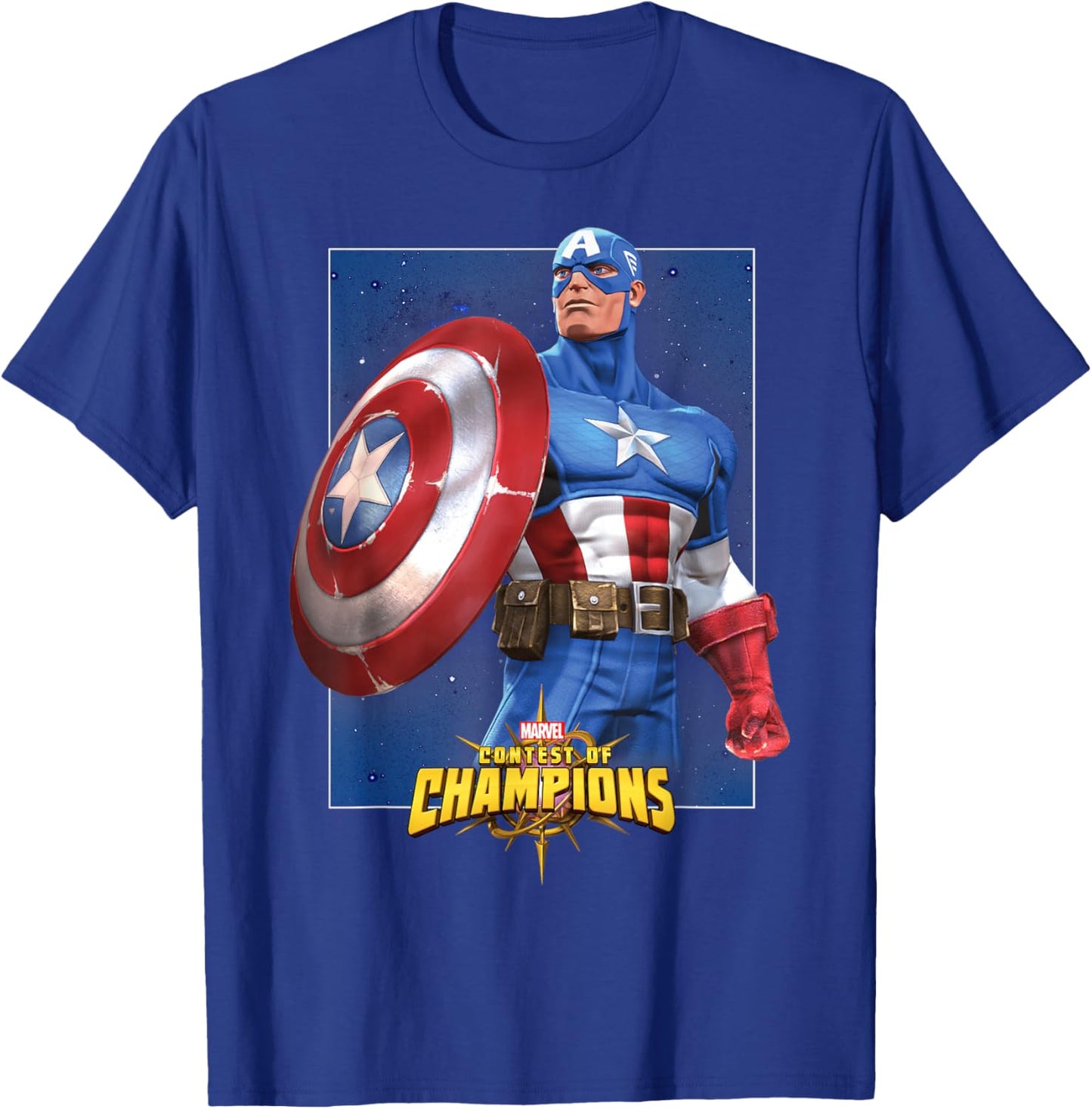 Marvel Contest of Champions Captain America Graphic T-Shirt - T-Shirt | Royal
