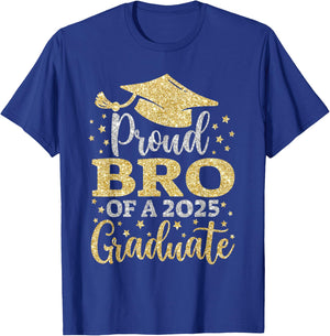 Bro Senior 2025 Proud Bro Of A Class Of 2025 Graduate T-Shirt - T-Shirt | Royal