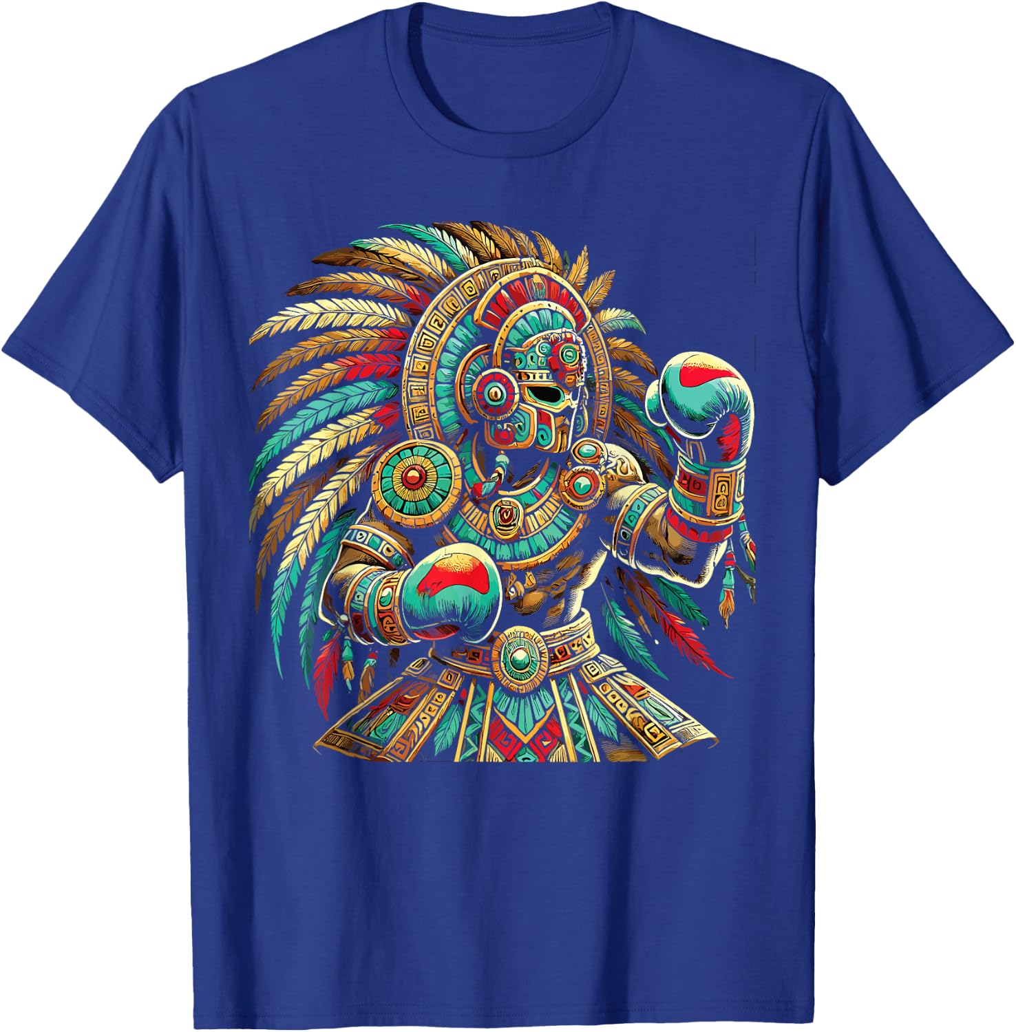 Mexican Boxing Pride Inka Sports Design T-Shirt - T-Shirt | Royal