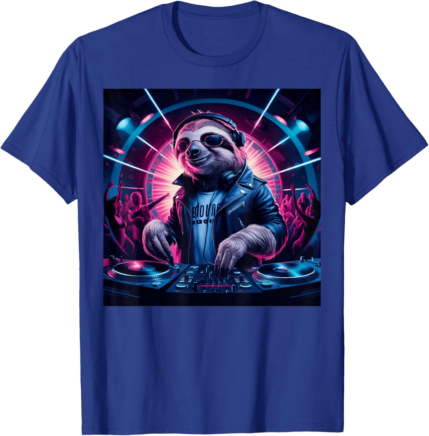Just Relax Dude Sloth Djing Vibrant Club For Music T-Shirt - T-Shirt | Royal