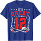 12th Birthday Hockey Lovers It's Great To Be 12 Years Old T-Shirt - T-Shirt | Royal